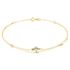 Santorini Damen Armband Gold 375 (9 Karat) Topas Swiss Blue 0,24 ct Blume