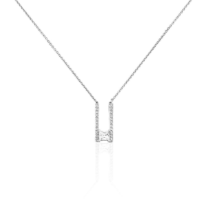 Collier Or Blanc Oxyde De Zirconium - Spannringe Damen | OROVIVO