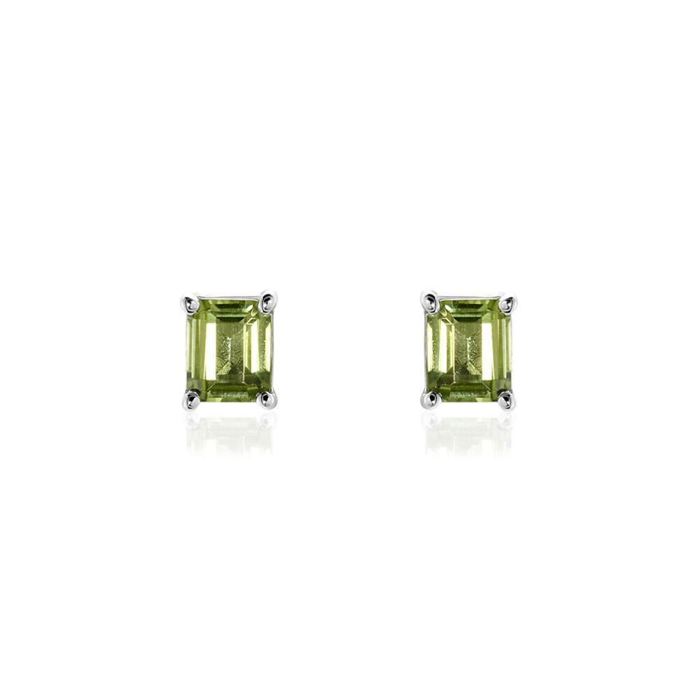 Miore Ohrstecker Aus 9 Karat Weißgold Mit Smaragd – Elegante Damen-Ohrringe