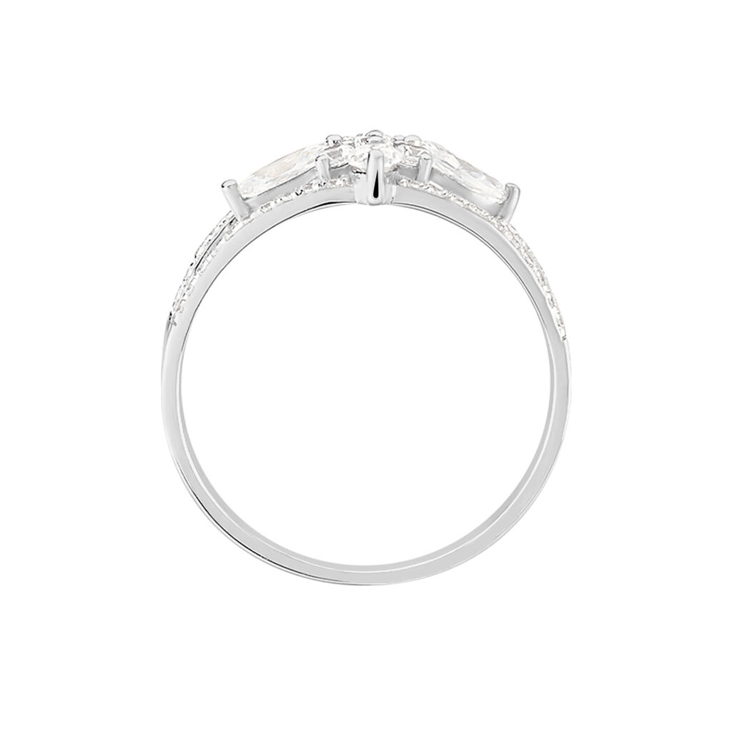 Bague Elsmeralda Or Blanc Oxyde De Zirconium - Spannringe Damen | OROVIVO