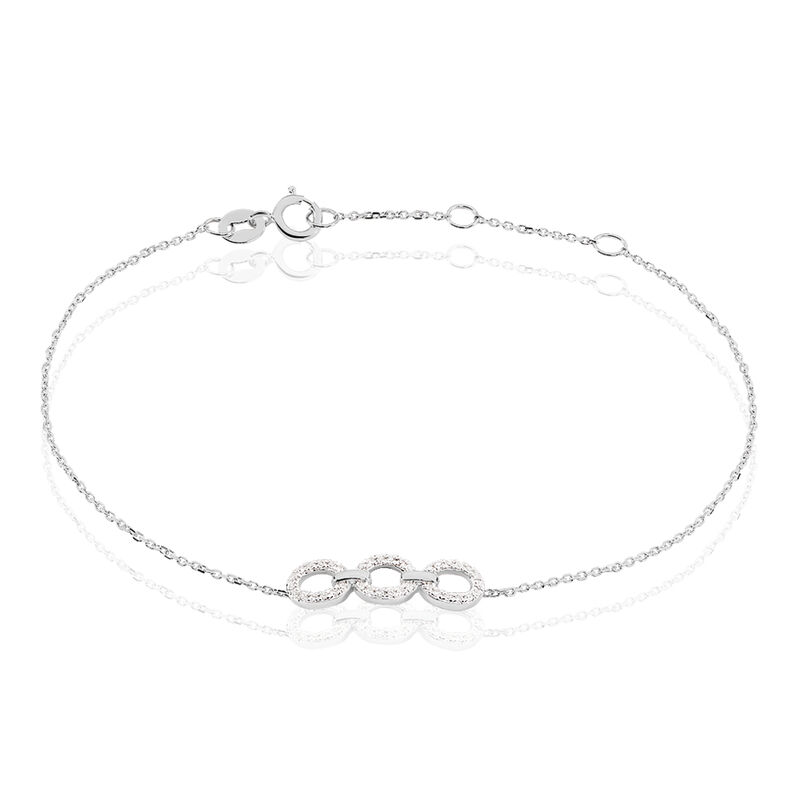 Bracelet Maeline Or Blanc Diamant - Spannringe Damen | OROVIVO
