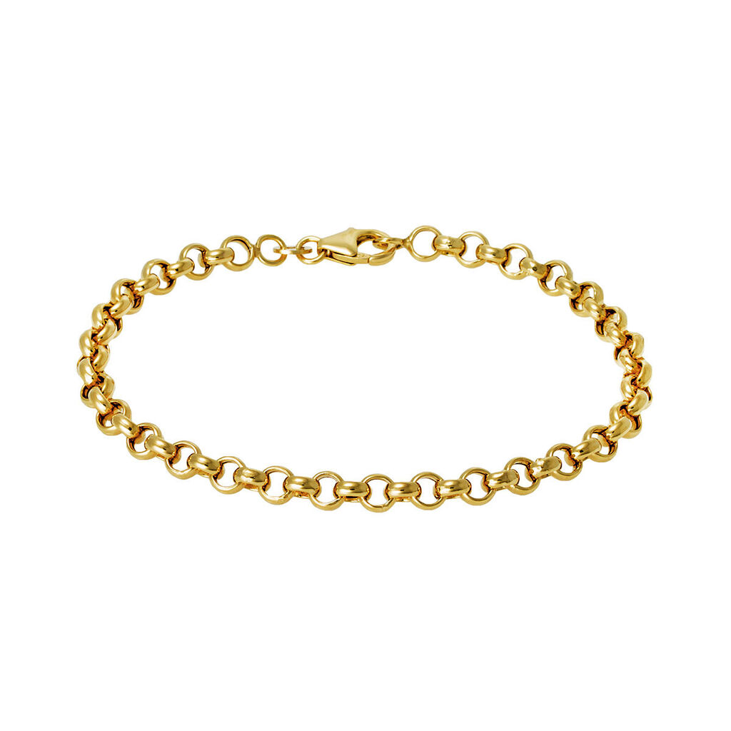 🦚 Damenarmband Erbskette Gold 375 , Armkette ohne Stein