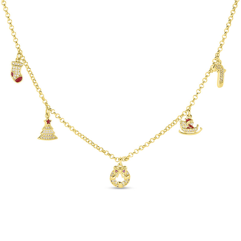 Collana Christmas Collection Ottone Dorato Cristallo - Spannringe Damen | OROVIVO