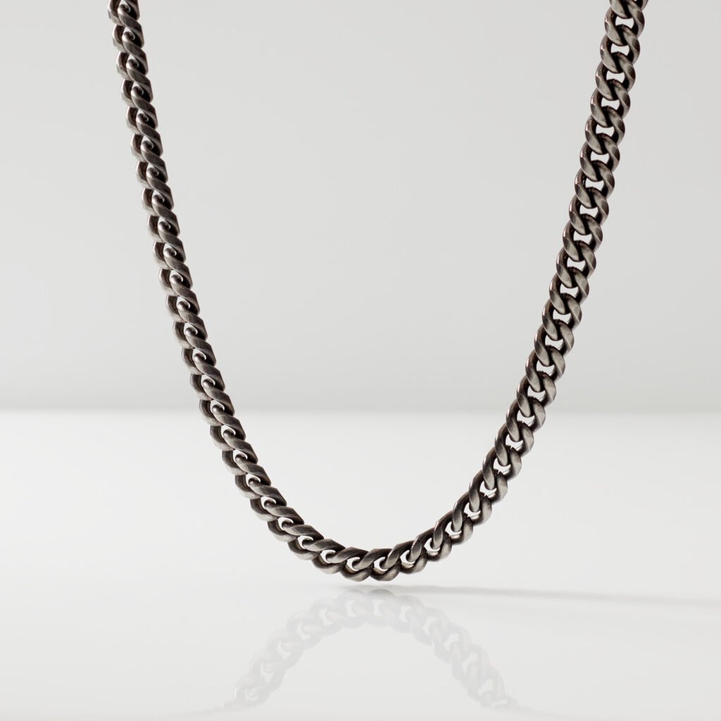 DIEGO Herren Kette Edelstahl Schwarz B 4,9 mm