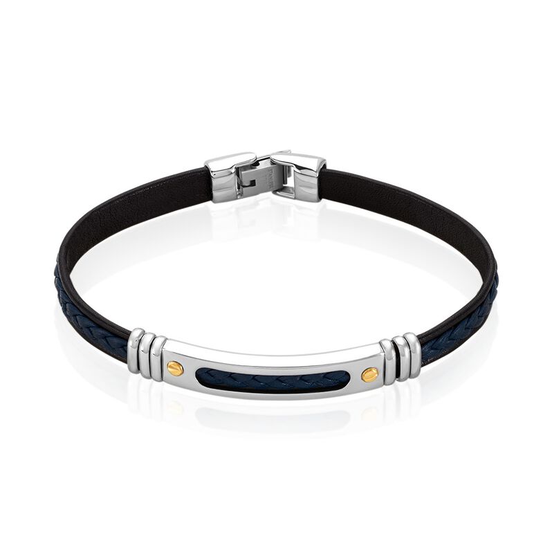Bracelet Jourdan Damian Cuir Bleu - Spannringe Herren | OROVIVO