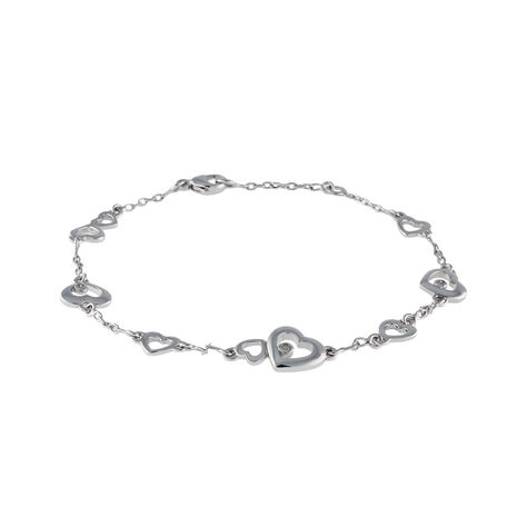 Damenarmband Silber 925 Diamant 0,022ct Herz - Armbänder mit Anhänger Damen | OROVIVO