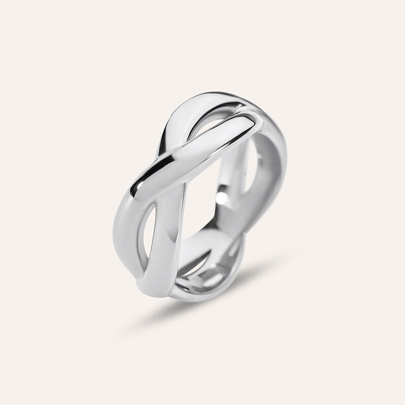 Anello Fascia Moonlight Acciaio - Spannringe Damen | OROVIVO