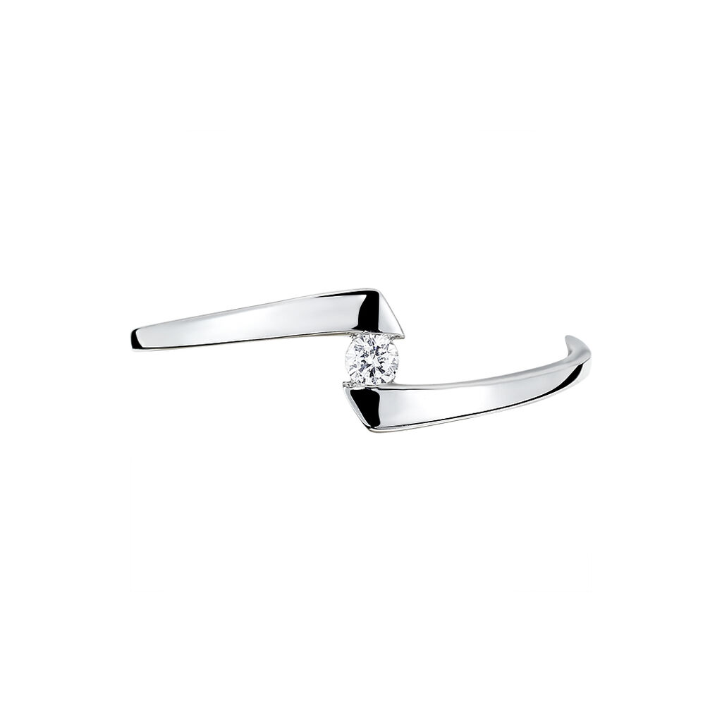 Bague Or Blanc Diamant - Spannringe Damen | OROVIVO