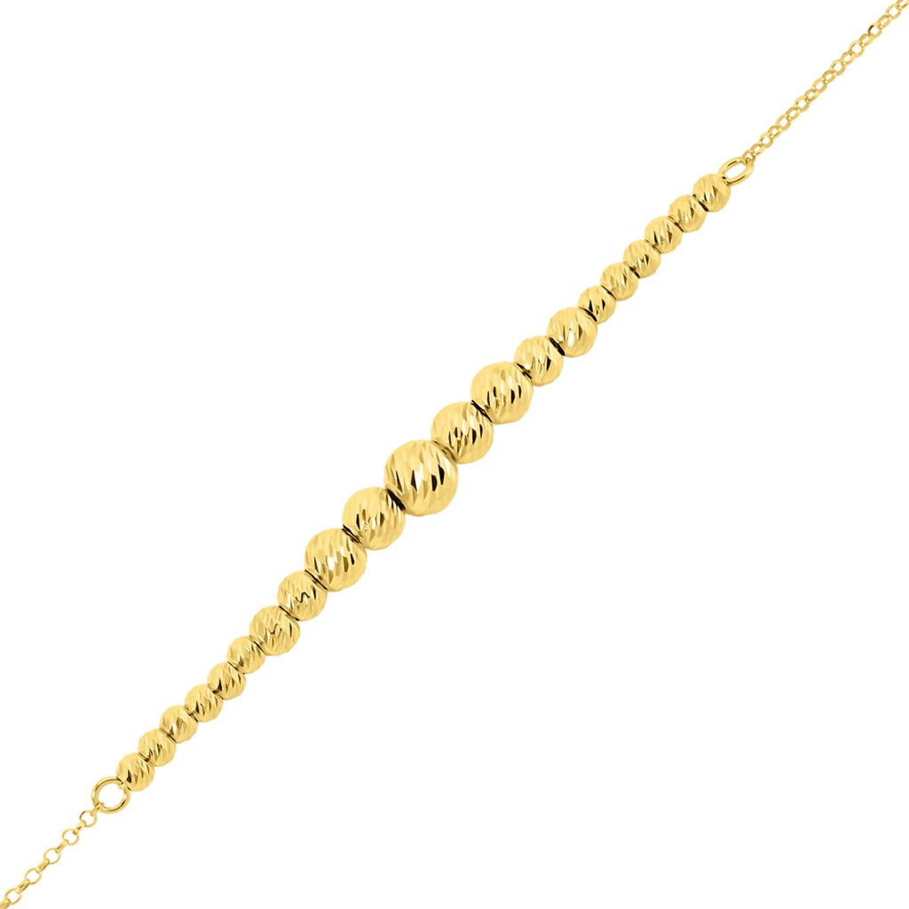 Callista Damen Armband Silber vergoldet 925 Ball B 1,3 mm