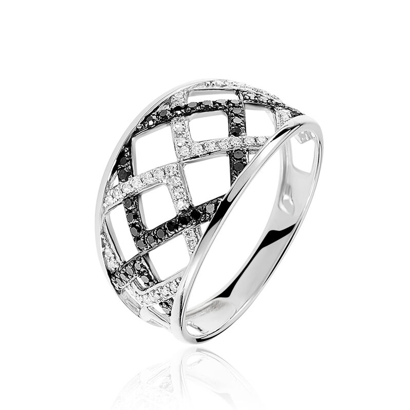 Bague Lucy Or Blanc Diamant - Spannringe Damen | OROVIVO