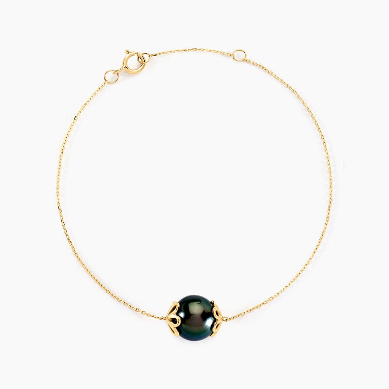 Bracelet Giunone Or Jaune Perle De Tahiti - Spannringe Damen | OROVIVO