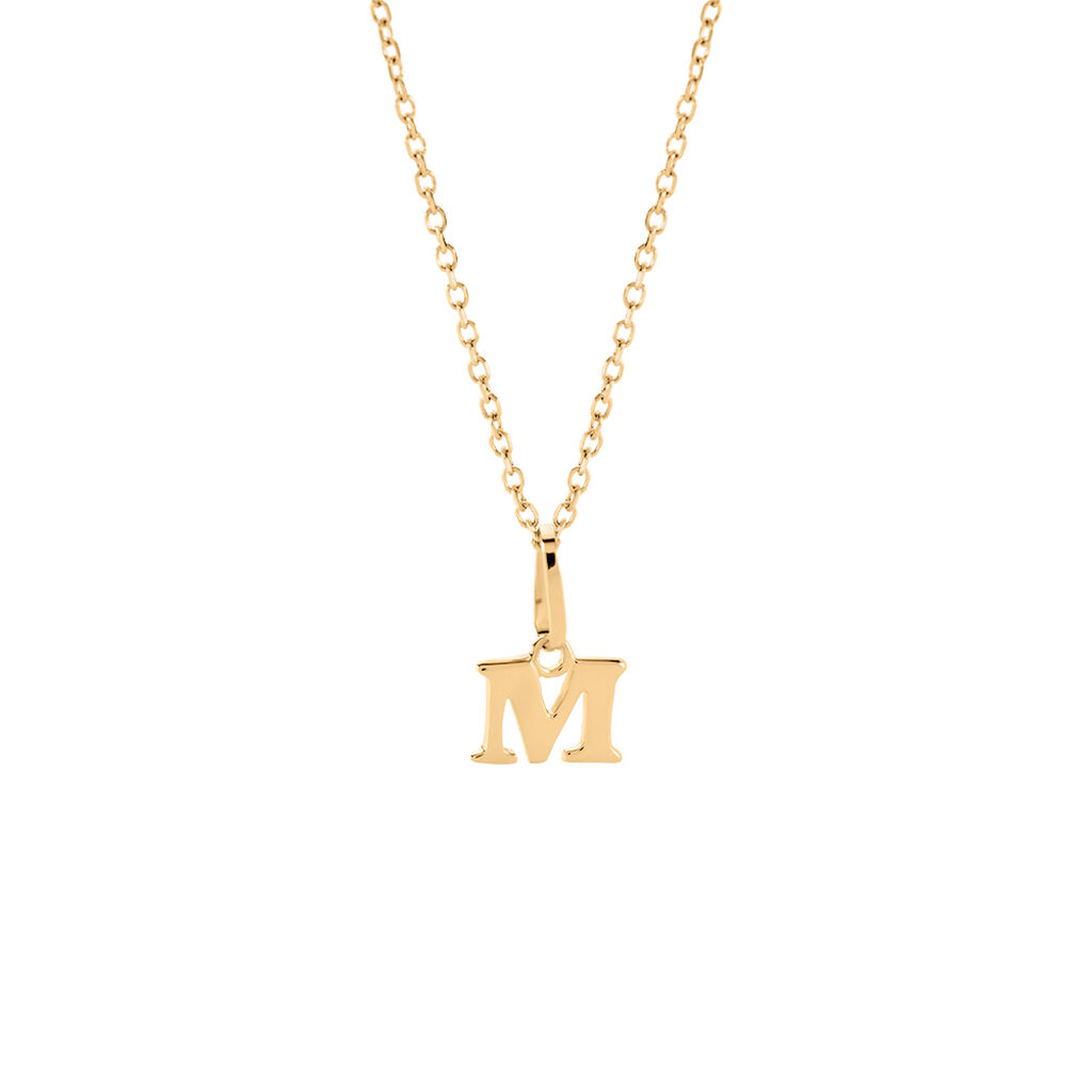 ALPHABET Unisex Anhänger Gold 375 (9 Karat) Buchstabe M - Schmuckanhänger Unisex | OROVIVO