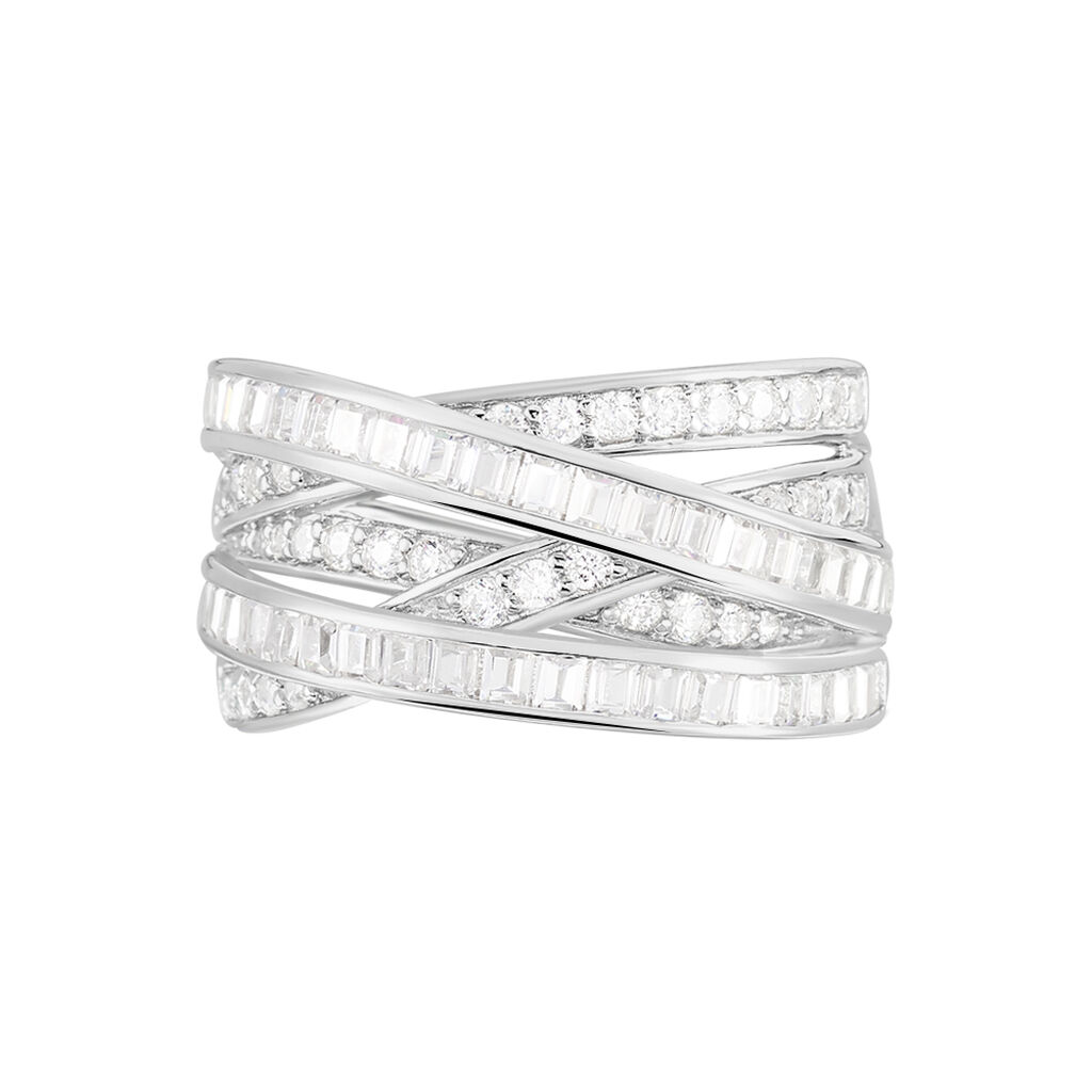 RINA Damen Ring Silber 925 Zirkonia Wei&szlig; 3,12 ct