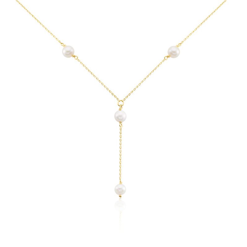 Collier Persis Or Jaune Perle De Culture - Spannringe Damen | OROVIVO