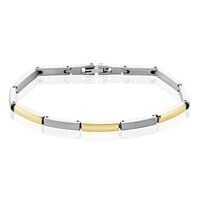 Damen Armband Titan Bicolor Gelb/Silber Ember  4,00mm 