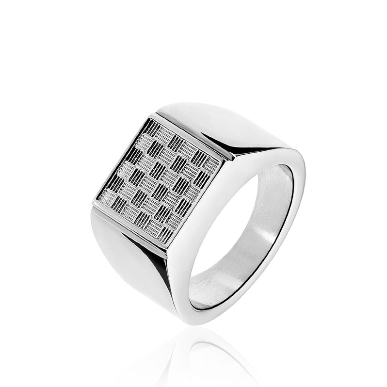 Bague Cham Acier Blanc - Spannringe Herren | OROVIVO