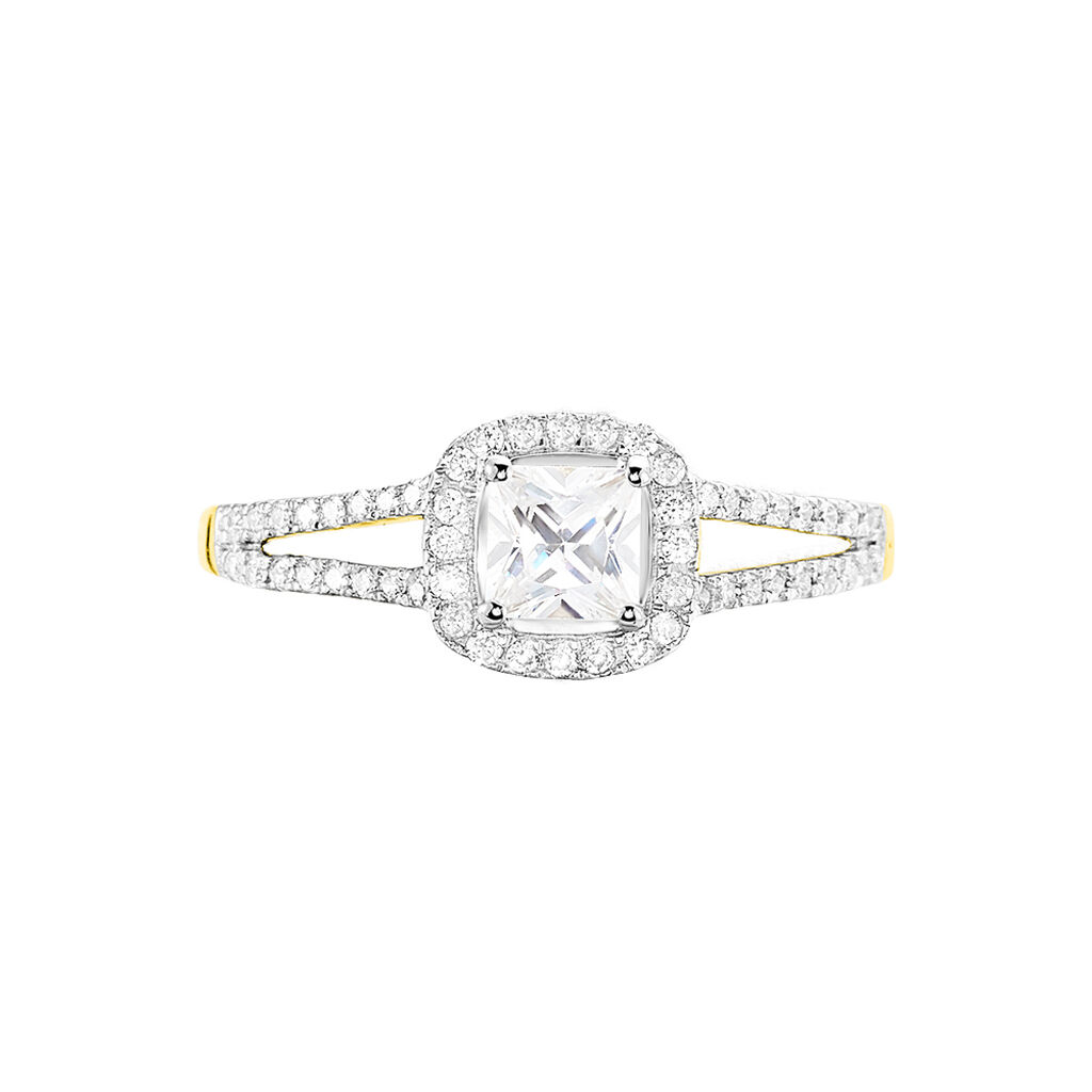 Bague Solitaire Armael Or Jaune Oxyde De Zirconium - Spannringe Damen | OROVIVO