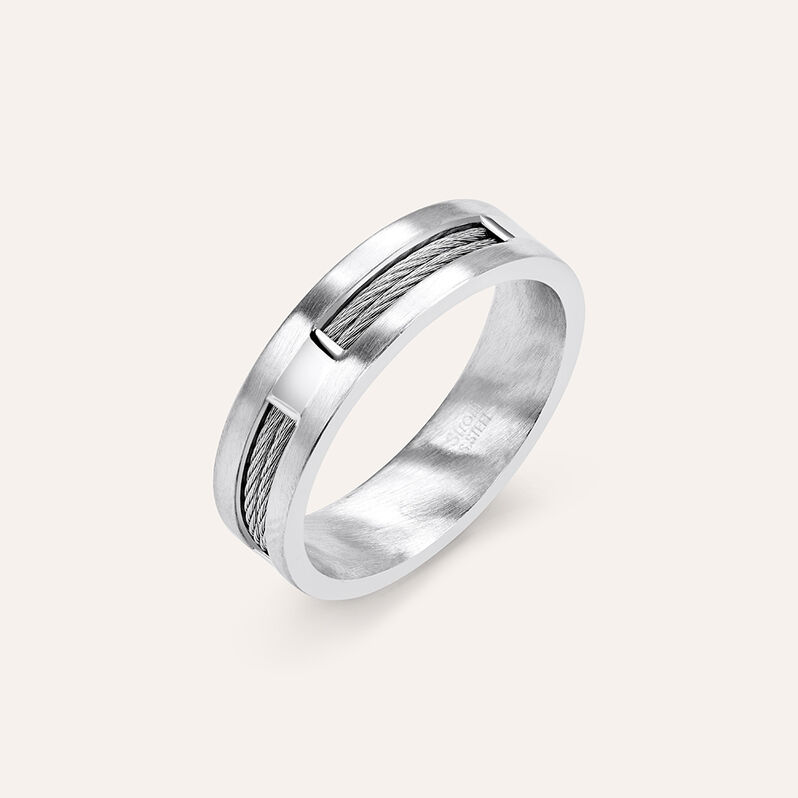 Anello Fascia Man Code Acciaio - Spannringe Herren | OROVIVO