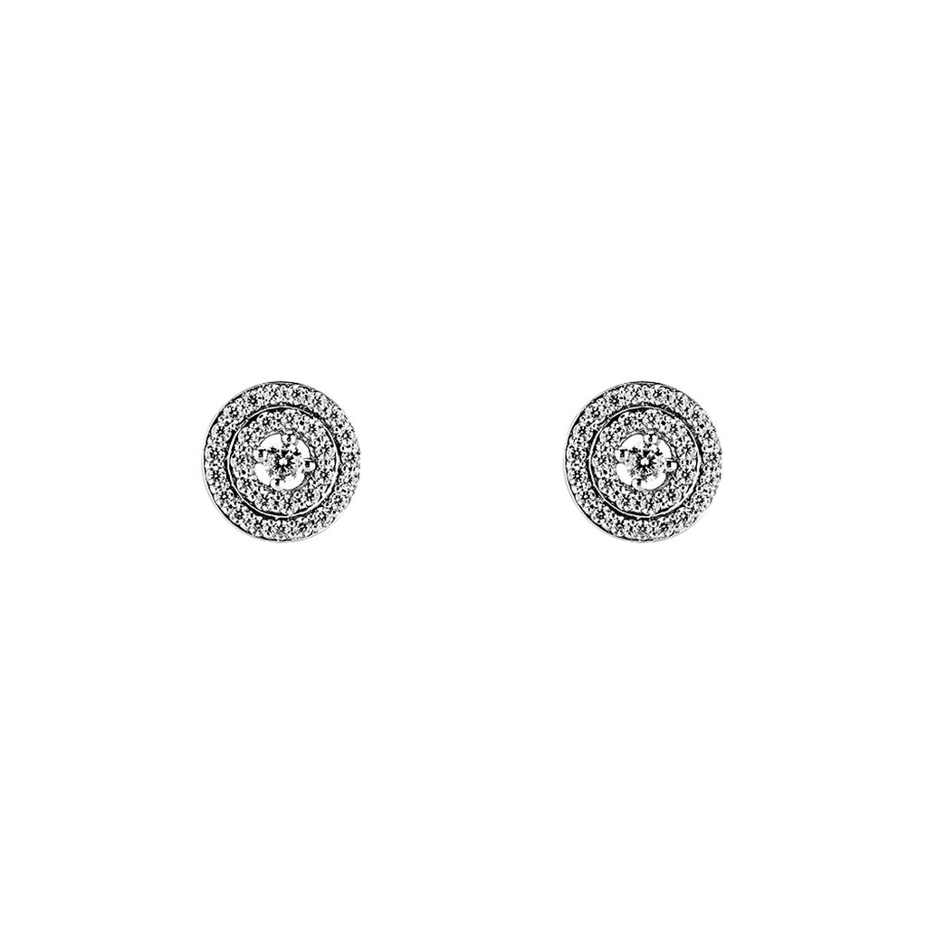 Boucles D'oreilles Aline Or Weiss Rond - Spannringe Damen | OROVIVO