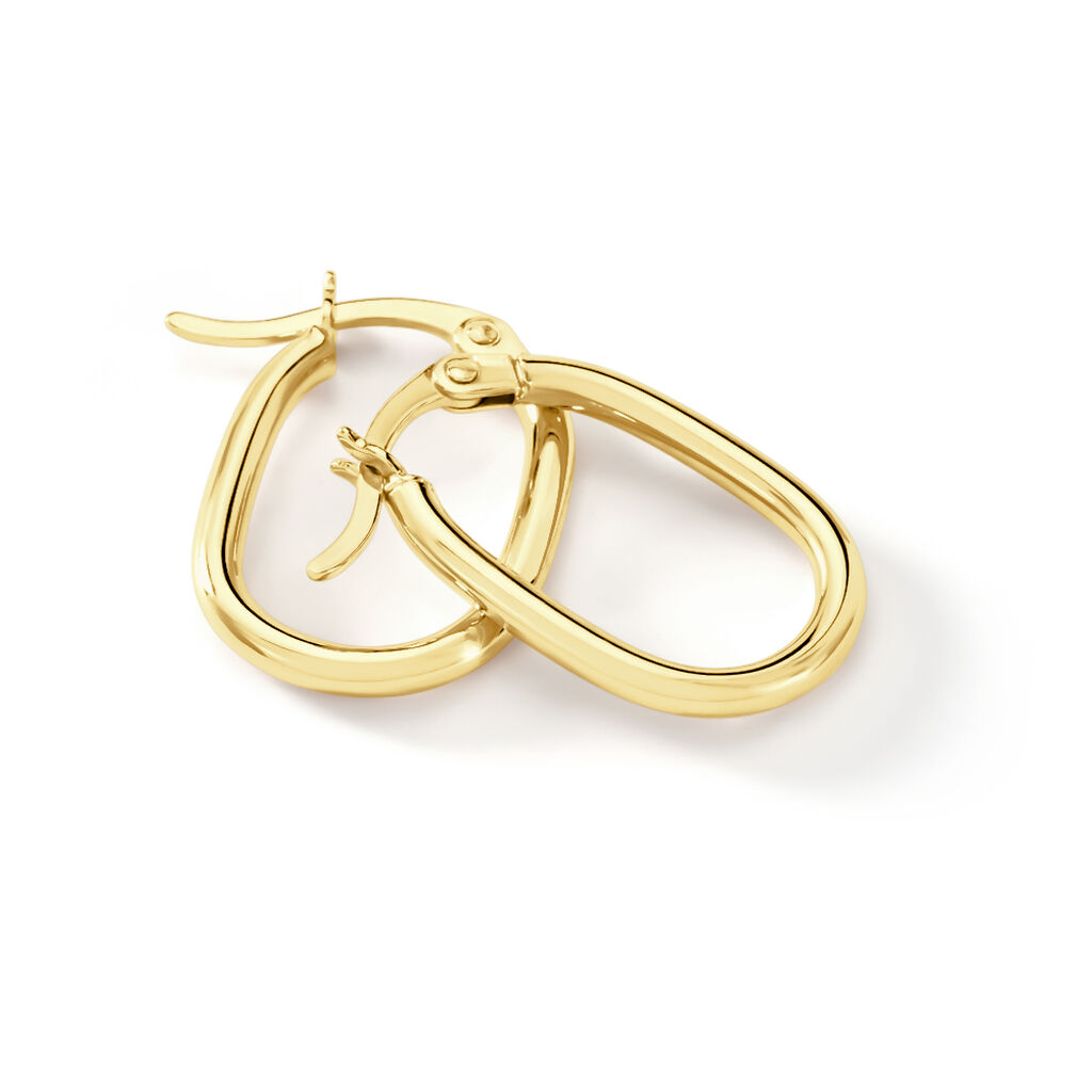 Oval Damen Creolen Gold 375 (9 Karat)