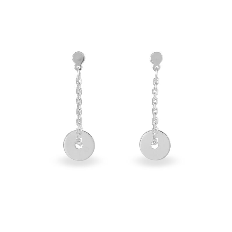 Boucles D'oreilles Pendantes Paqueretteae Argent Blanc - Spannringe Damen | OROVIVO