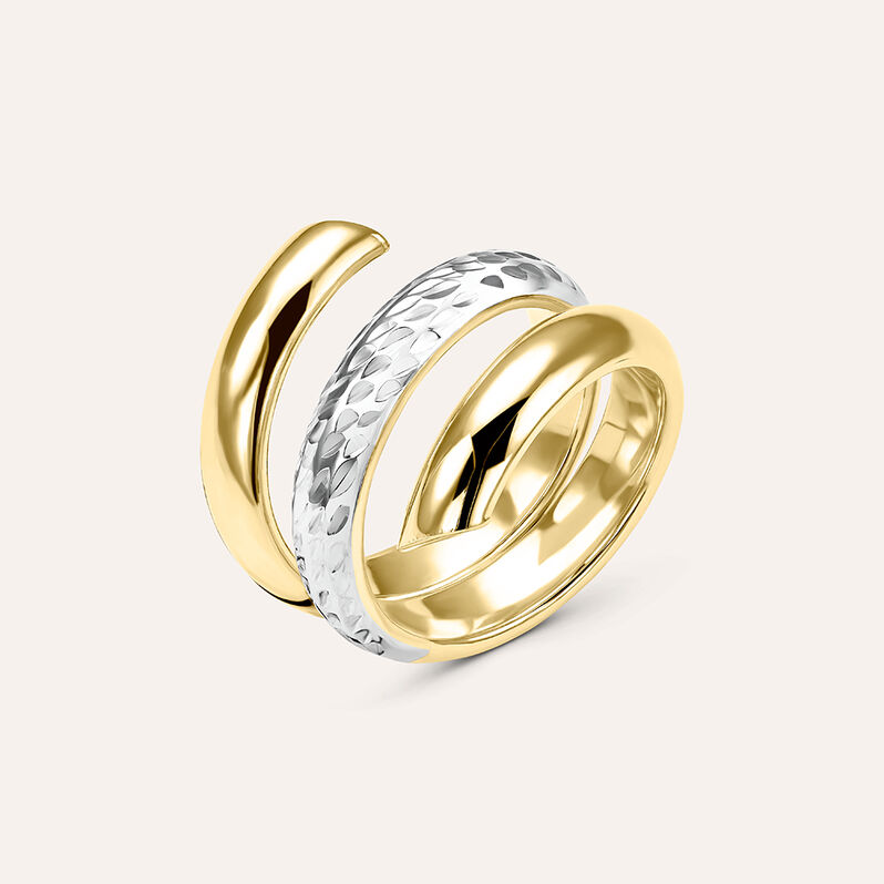 Anello Fascia Isabelle Oro Bicolore - Spannringe Damen | OROVIVO