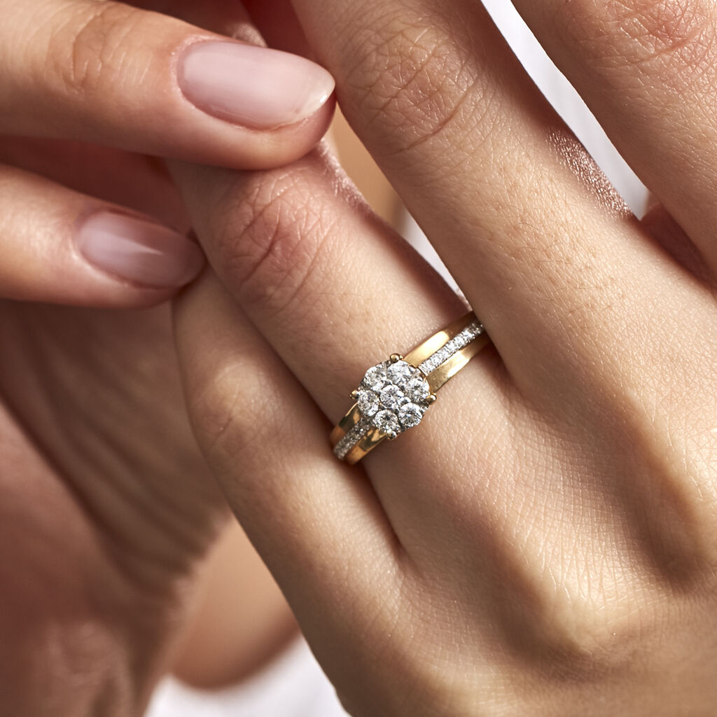Bague Kate Or Jaune Diamant - Spannringe Damen | OROVIVO
