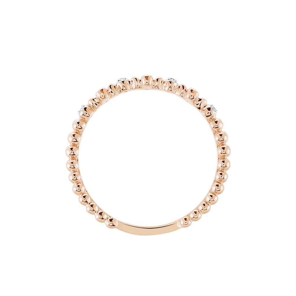 Bague Or Rose Elvira Et Diamant - Spannringe Damen | OROVIVO