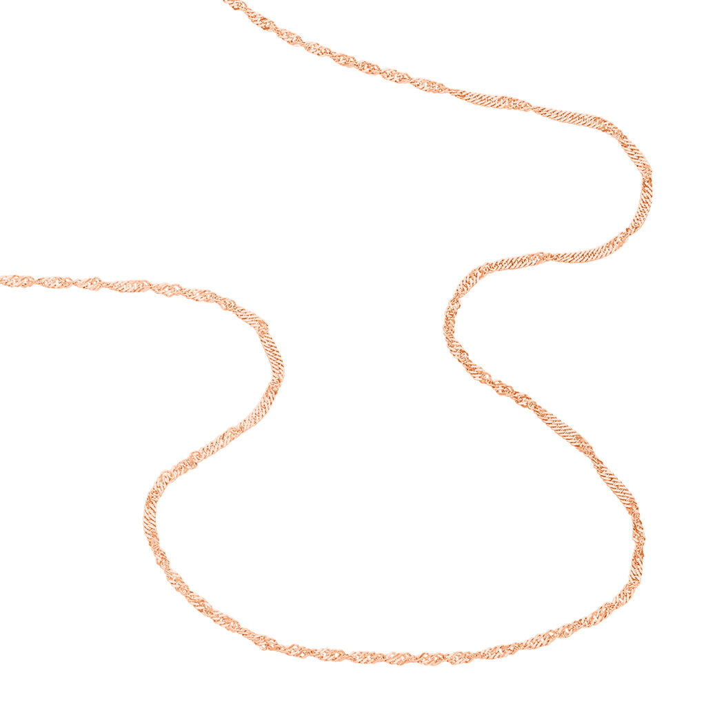 SINGAPUR S FUSS Damen Fu&szlig;kette Silber rosevergoldet 925 B 2,4 mm