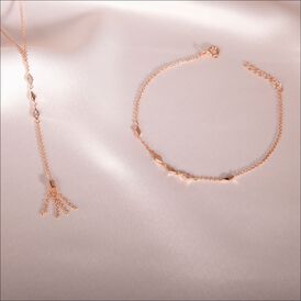 Damen Halskette Silber 925 Rosé Vergoldet - Ketten mit Anhänger  | OROVIVO