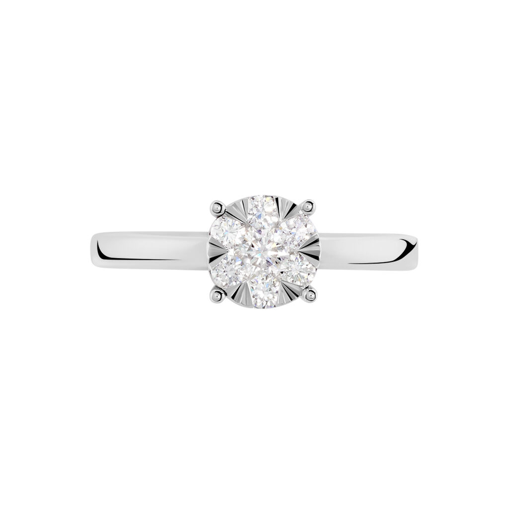 Damen Ring Weißgold 750 Diamant 0,3ct Snowflake  - Verlobungsringe Damen | OROVIVO