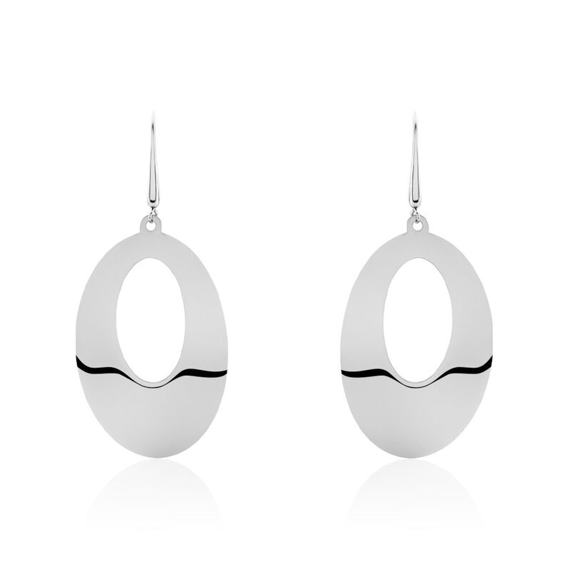 Boucles D'oreilles Pendantes Hilarius Acier Weiss - Spannringe Damen | OROVIVO