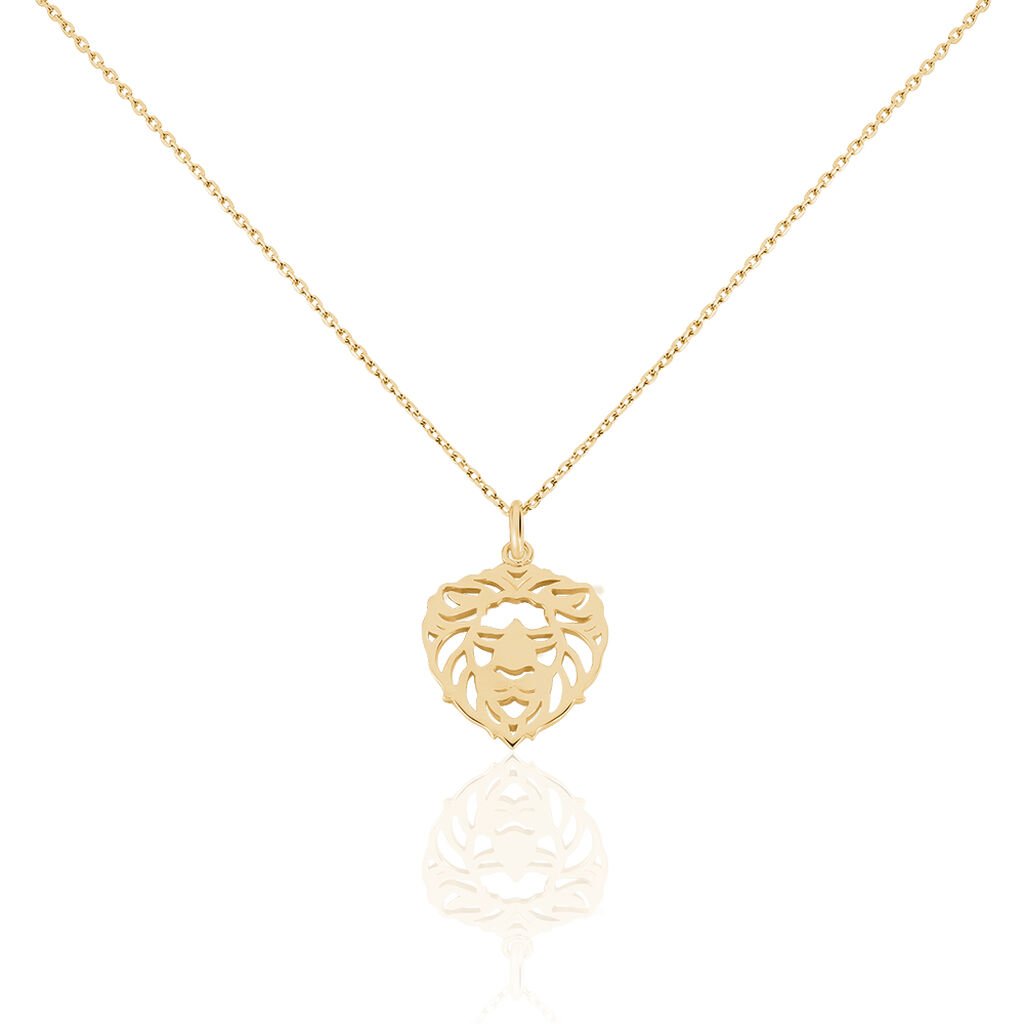 Collier Liona Plaque Or Tete De Lion - Spannringe Damen | OROVIVO