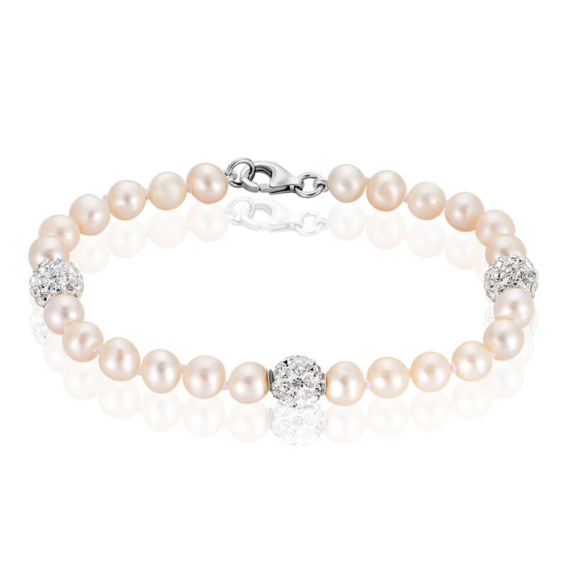Damen Perlenarmband Silber 925 Zuchtperle - Armbänder Damen | OROVIVO