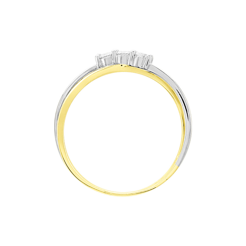 Bague Britany Or Bicolore Diamant - Spannringe Damen | OROVIVO
