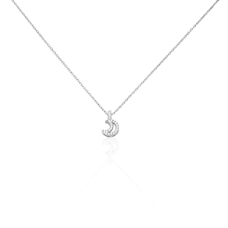 Collier Philine Argent Demi Lune Oxydes - Spannringe Damen | OROVIVO
