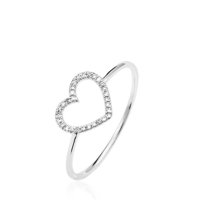 Bague Eglentyne Or Blanc Diamant - Spannringe Damen | OROVIVO