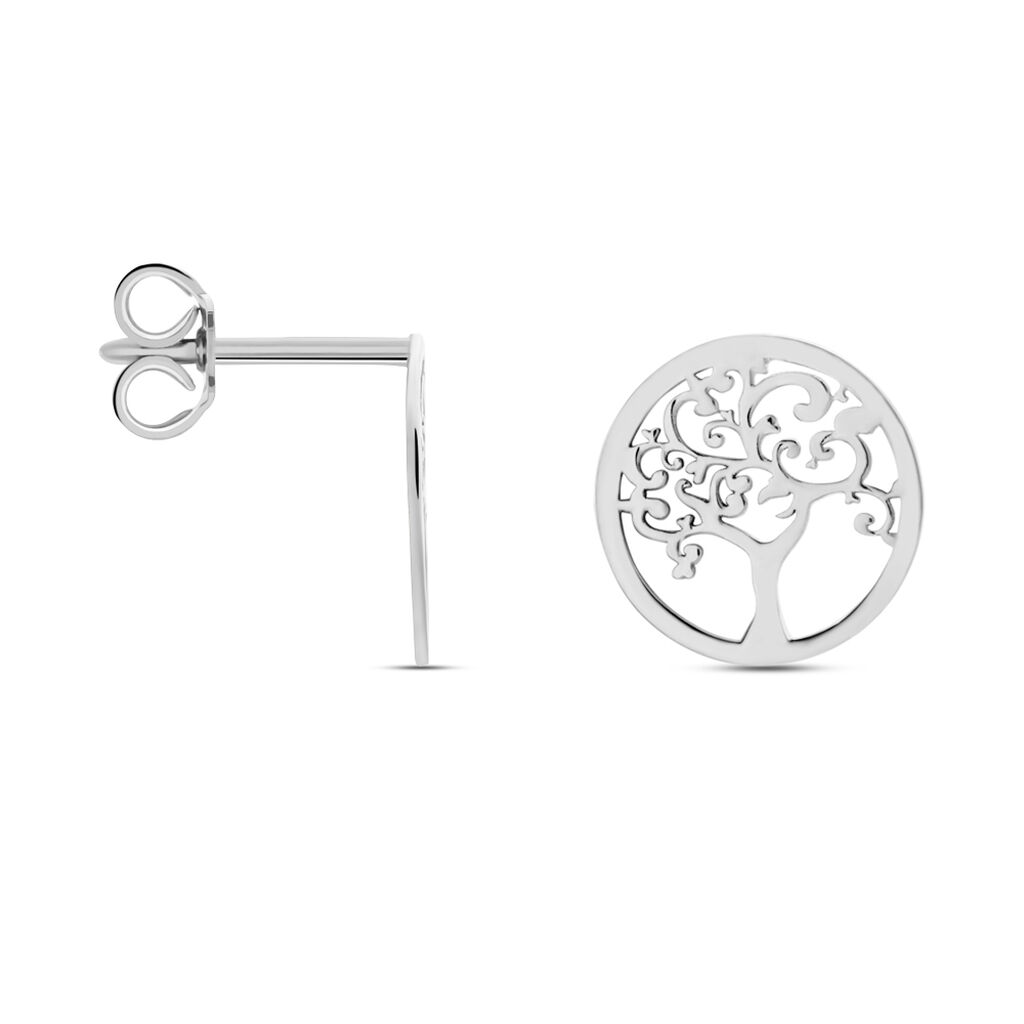 ISABEL Damen Ohrstecker Silber Silber 925 Lebensbaum