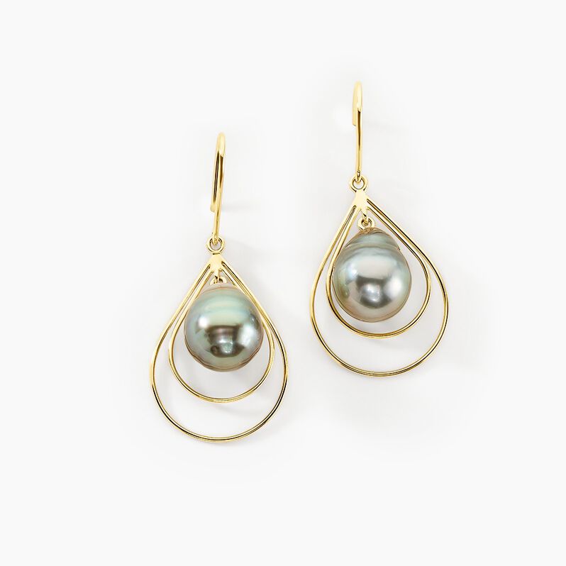 Boucles D'oreilles Or Jaune  Et Perle - Spannringe Damen | OROVIVO