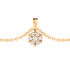 ALORA Damen Collier Gold Bicolor Gold/Silber 585 (14 Karat) Diamant Weiß 0,03 ct