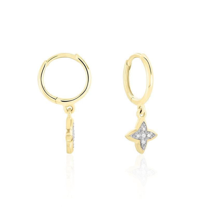 Créoles Posh Or Jaune Diamant - Spannringe Damen | OROVIVO