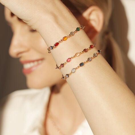Damen Armband 18 Karat Vergoldet Multicolour Steine Ilvaae - Sommerschmuck Damen | OROVIVO