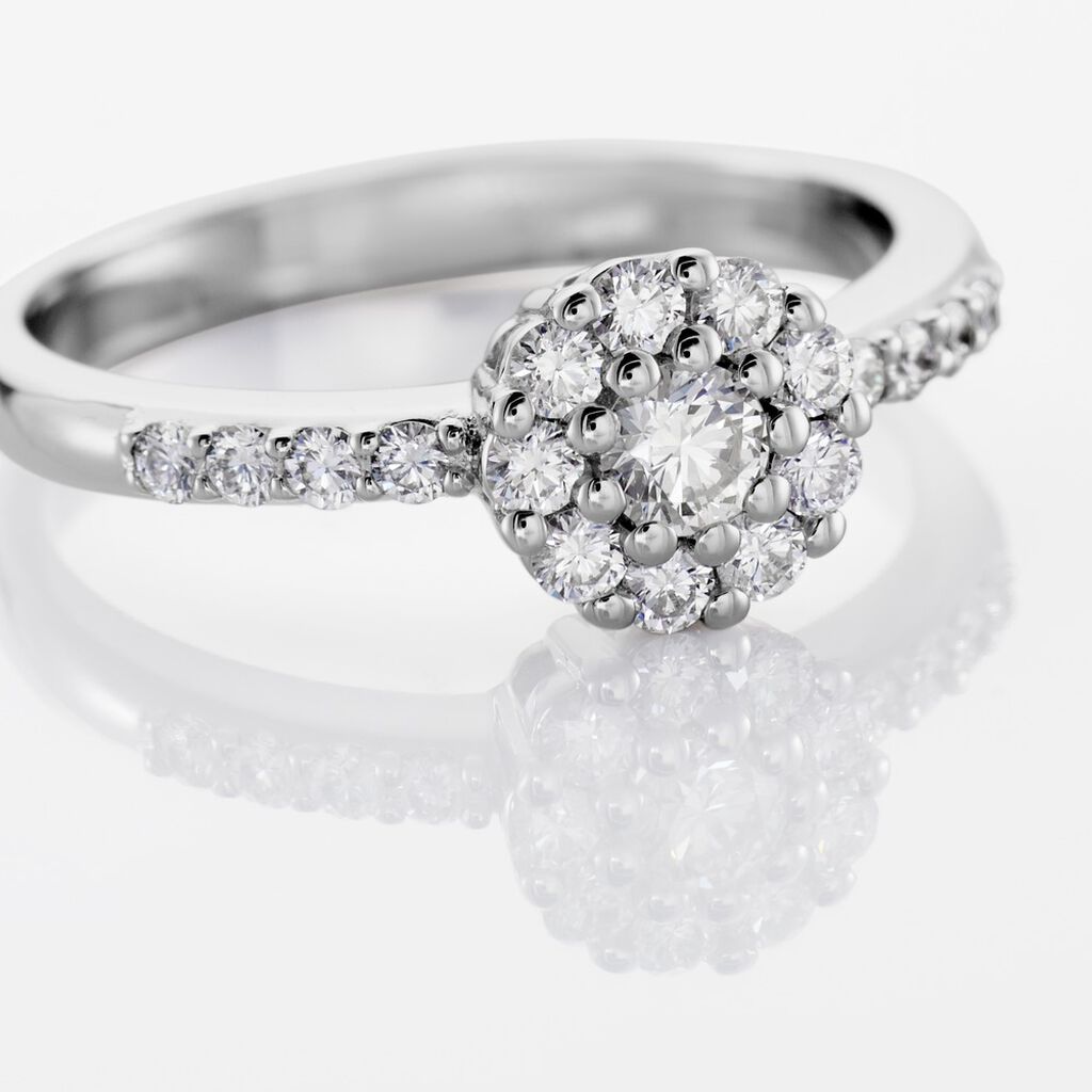 MARYN Damen Ring Wei&szlig;gold 750 (18 Karat) Diamant Wei&szlig; 0,5 ct