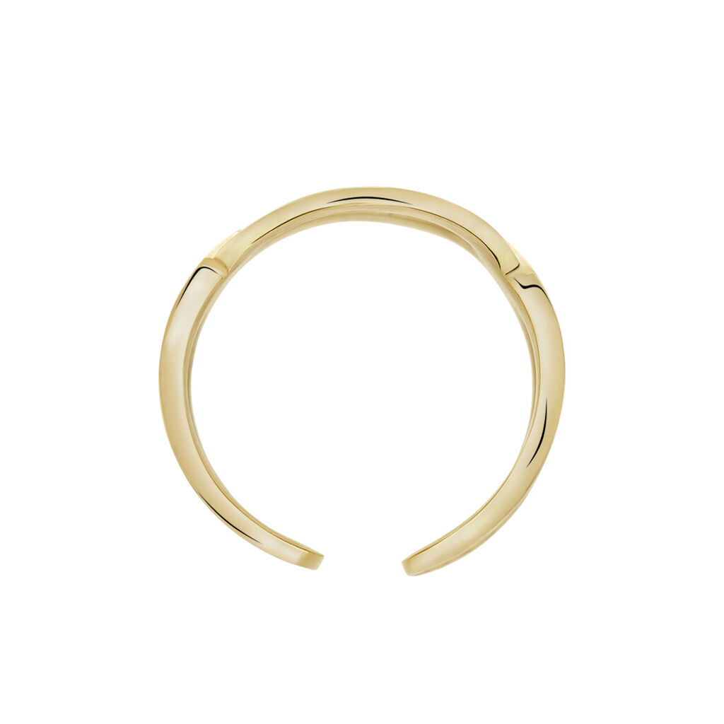 VENETA Damen Ring Edelstahl vergoldet Oval B 15 mm