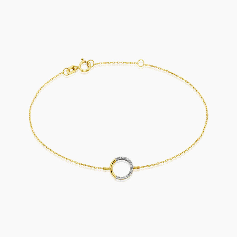 Bracelet Cajsa Or Jaune Oxyde De Zirconium - Spannringe Damen | OROVIVO