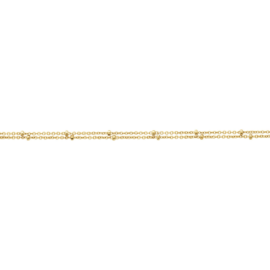 Damen Fu&szlig;kette Gold 375 (9 Karat) Ball B 0,2 mm