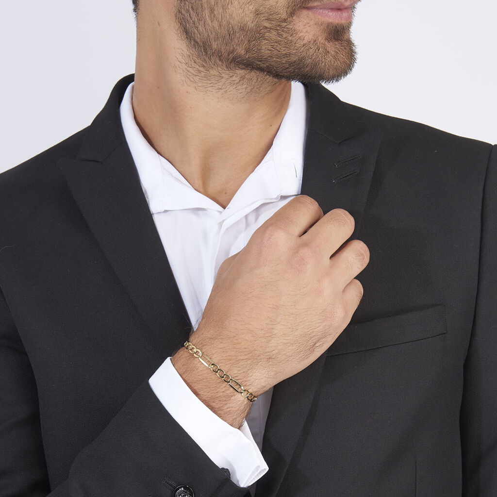 Herren Gliederarmband Figarokette Gold 375 - Armketten Herren | OROVIVO