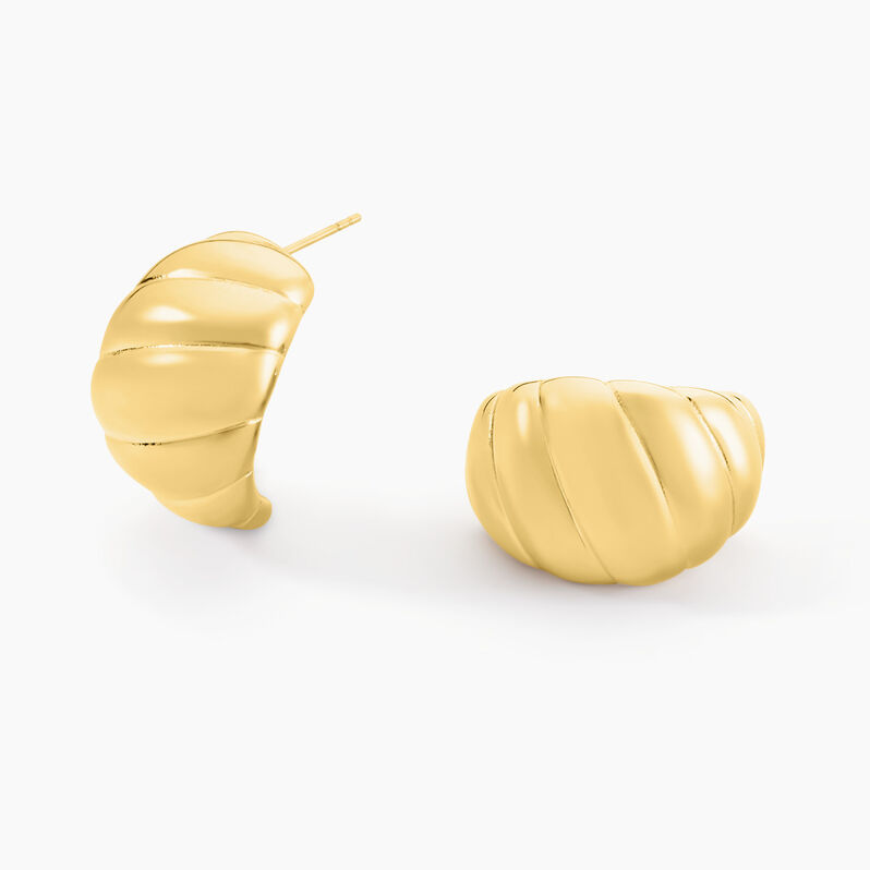 Boucles D'oreilles Puces Dieppe Acier Jaune - Spannringe Damen | OROVIVO
