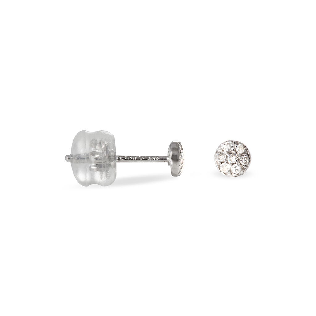 TEANI Damen Ohrstecker Wei&szlig;gold 375 (9 Karat) Diamant Wei&szlig; 0,07 ct
