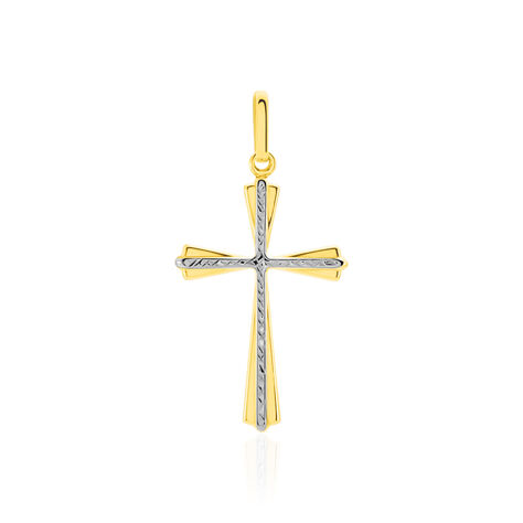 Kreuz-Anhänger in Bicolor - Damen-Diamantschmuck